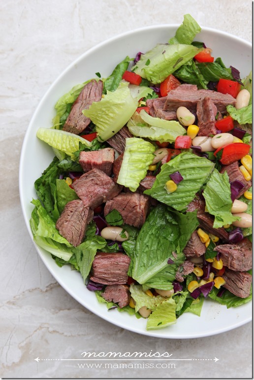 Chopped Steak Salad | @mamamissblog #healthyeating #salad #proteinpacked