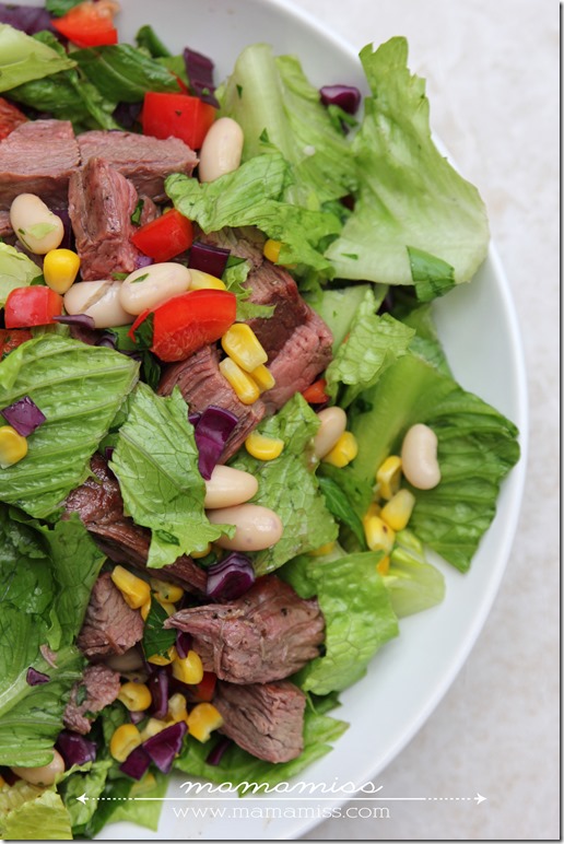 Chopped Steak Salad | @mamamissblog #healthyeating #salad #proteinpacked