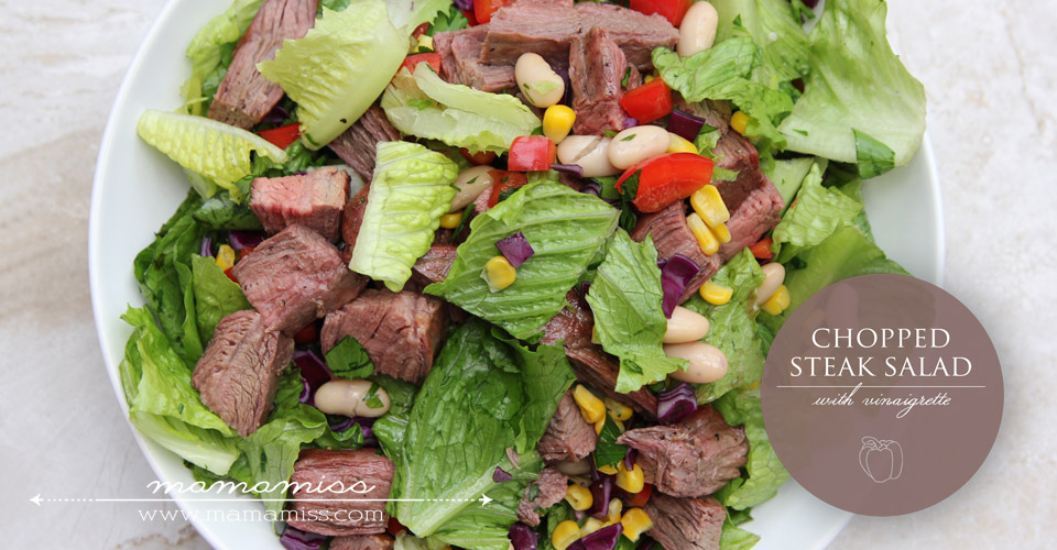 Chopped Steak Salad | @mamamissblog #healthyeating #salad #proteinpacked
