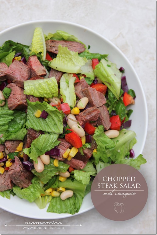 Chopped Steak Salad | @mamamissblog #healthyeating #salad #proteinpacked