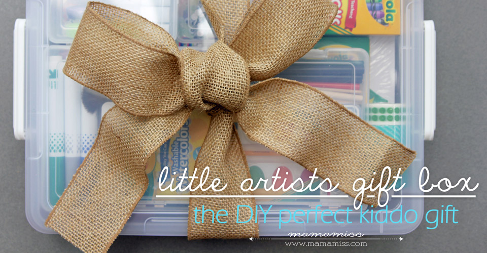 DIY little artists gift box | @mamamissblog #DIYgift #kidart #giftidea