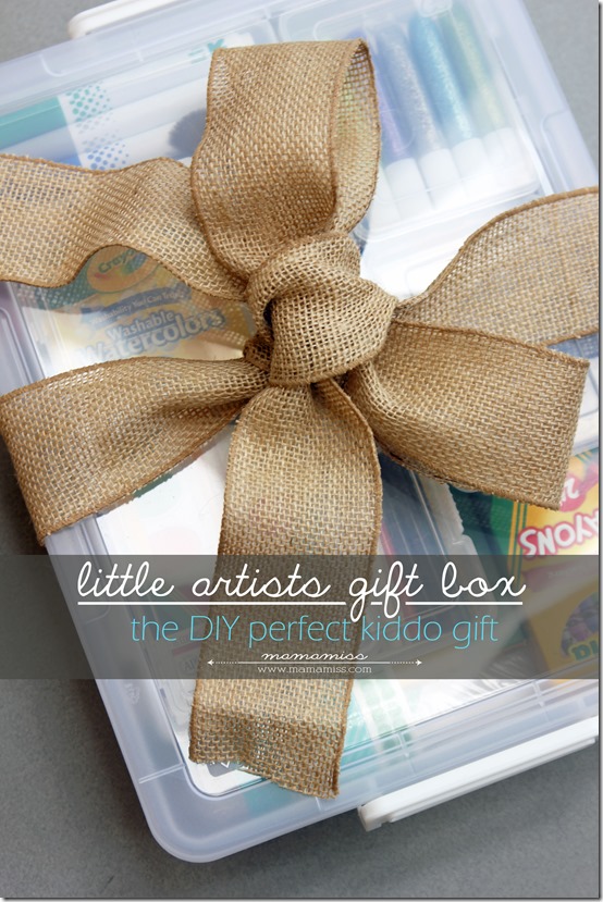 DIY little artists gift box | @mamamissblog #DIYgift #kidart #giftidea