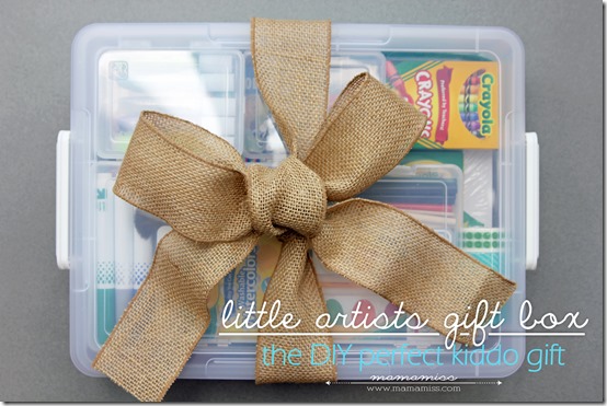 DIY little artists gift box | @mamamissblog #DIYgift #kidart #giftidea