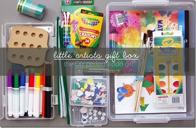 DIY little artists gift box | @mamamissblog #DIYgift #kidart #giftidea 