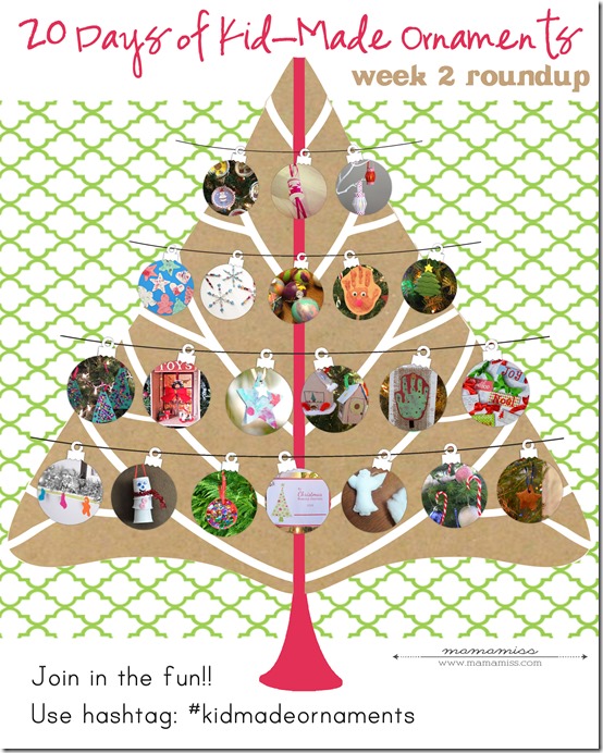 20 Days of Kid-Made Ornaments: week 2 | @mamamissblog #kidmadeornaments #kidmadechristmas