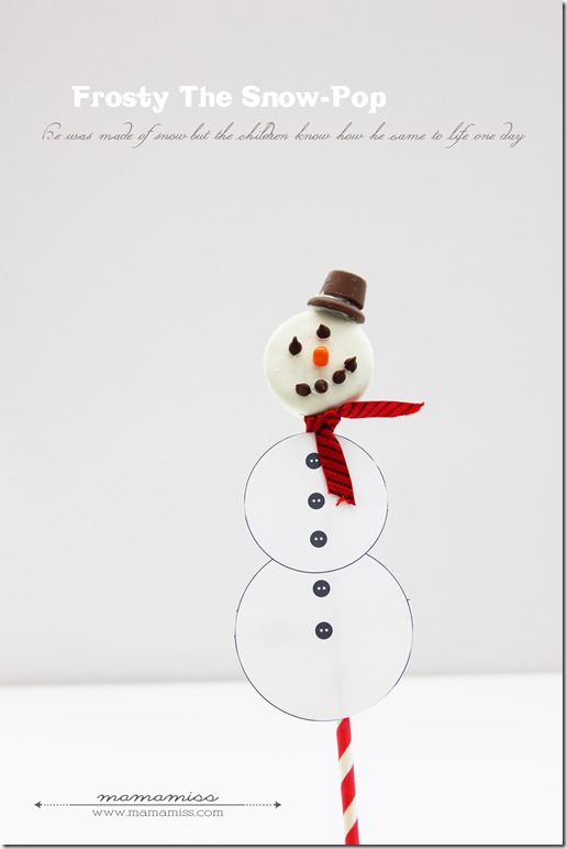Frosty The Snow-Pop | @mamamissblog #frosty #kidtreats #christmasfood #snowman