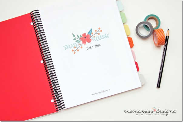 2014 Blogging Planner, Calendar, & Menu Planner | @mamamissblog #organize #2014planner