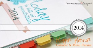 2014 Blogging Planner, Calendar, & Menu Planner | @mamamissblog #organize #2014planner