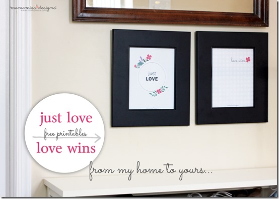 graphic prints for frame & iPhone: Just Love & Love Wins | @mamamissblog #valentinesday #freeprintables #iPhonewallpaperfree #justlove #lovewins