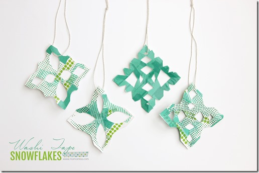Washi Tape Snowflakes | @mamamissblog #snowflakes #washitape #easykidcraft #wintercraft