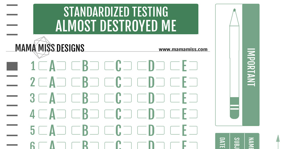Standardized Testing Almost Destroyed Me | @mamamissblog #visuallearner #playmatters #kindergarten