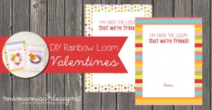 DIY Rainbow Loom Printable Valentines | @mamamissblog #rainbowloom #loomcrafts #DIYvalentines