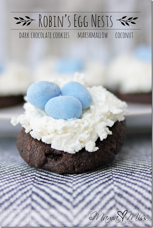 Robin's Egg Nests | @mamamissblog #birdsnest #easter #chocolate #cookie #candyRobin's Egg Nests | @mamamissblog #birdsnest #easter #chocolate #cookie #candy