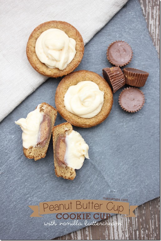 Peanut Butter Cup Cookie Cup | @mamamissblog #reeses #chocolate #cookie #buttercream