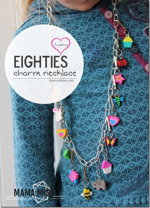 Do you remember?!  DIY Inspired: Eighties Charm Necklace | @mamamissblog #eightiesstyle #retro #eightiesfashion