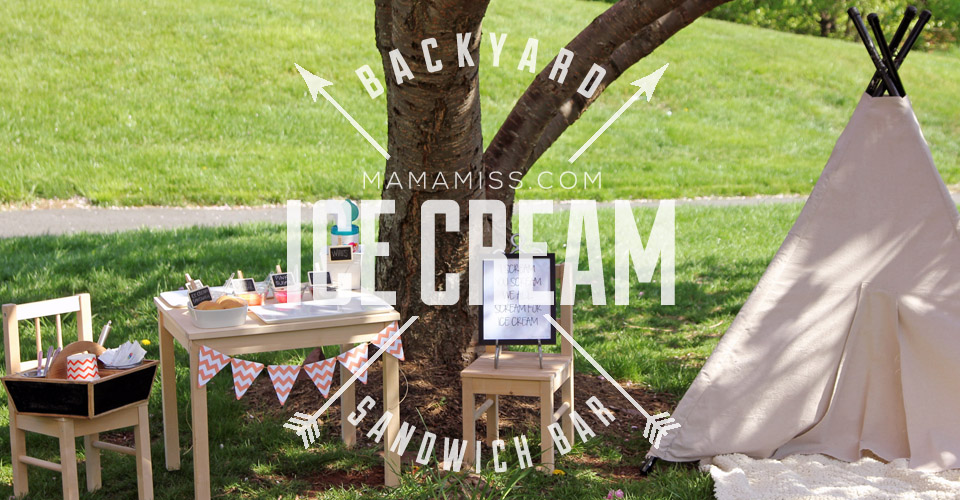 Ice Cream Sandwich Bar | @mamamissblog #icecream #bar #letterI #kidparty