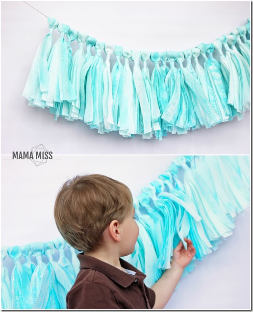 DIY Streamer Garland #papertowels #tassel #photoprop #photobooth 