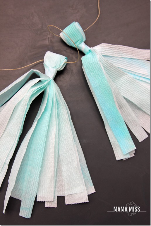 DIY Streamer Garland #papertowels #tassel #photoprop #photobooth 