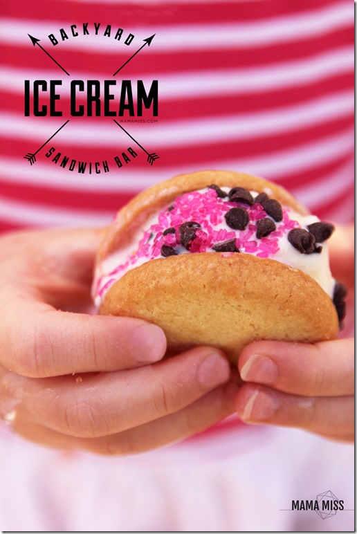 Ice Cream Sandwich Bar | @mamamissblog #icecream #bar #letterI  #kidparty