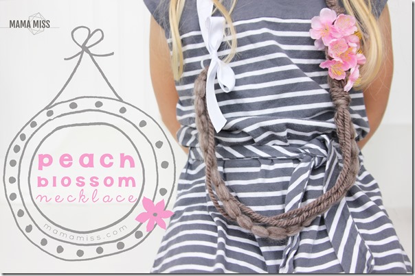 Peach Blossom Necklace | @mamamissblog #peachblossom #diy #‎bookingusa‬ #bookandcraft 