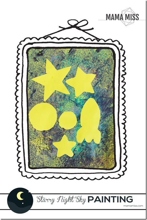 Starry Night Sky Painting | @mamamissblog #BackyardSummerCamp #adventure #learning #fun