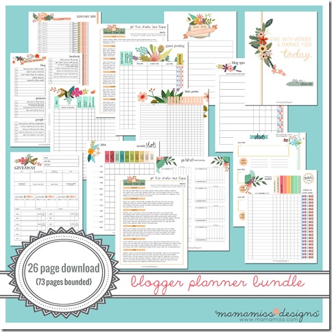 2014-2015 MID YEAR Blogger Planner | @mamamissblog #bloggertools #organize #midyearplanner