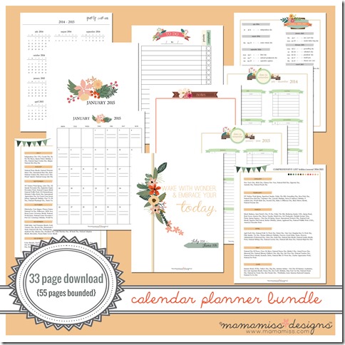 2014-2015 MID YEAR Calendar Planner | @mamamissblog #bloggertools #organize #midyearplanner