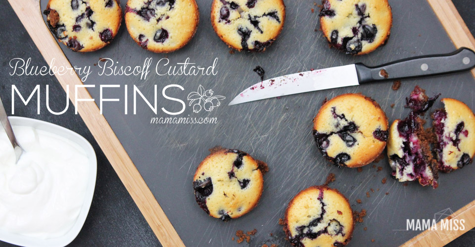 Blueberry Biscoff Custard Muffins | @mamamissblog #brunch #breakfast #muffinlove