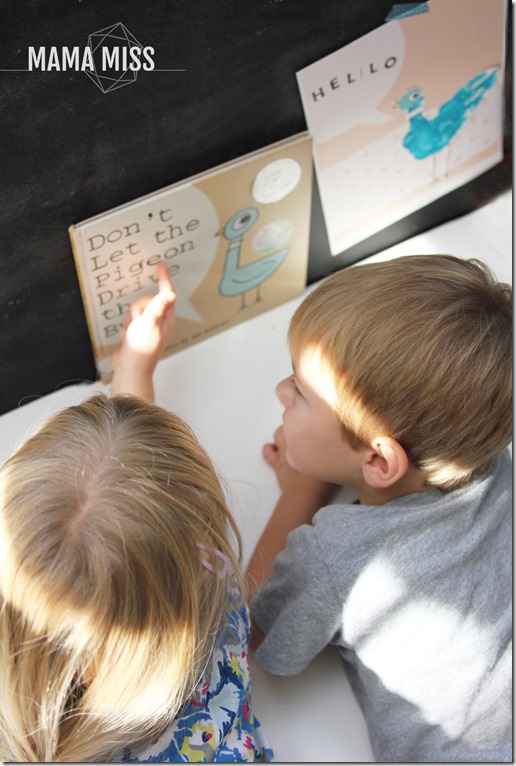 Inspired By Mo Willems – Pigeon Hand Print | @mamamissblog #‎vbcforkids‬ #literacyforlittles #bookandcraft #booksforkids