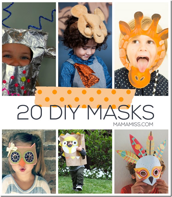20 DIY Masks | @mamamissblog #diy #masks #kidscostumes #halloween