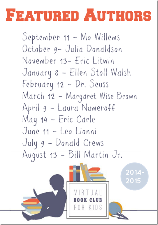 Virtual Book Club for Kids Featured Authors for 2014 2015 