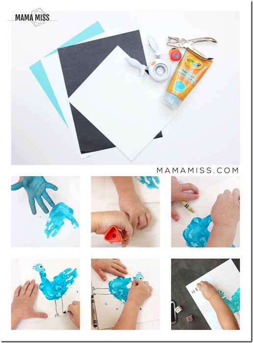 Inspired By Mo Willems – Pigeon Hand Print | @mamamissblog #‎vbcforkids‬ #literacyforlittles #bookandcraft #booksforkids