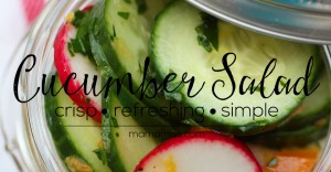 Cucumber Salad | @mamamissblog #salad #picnic #simplemeal