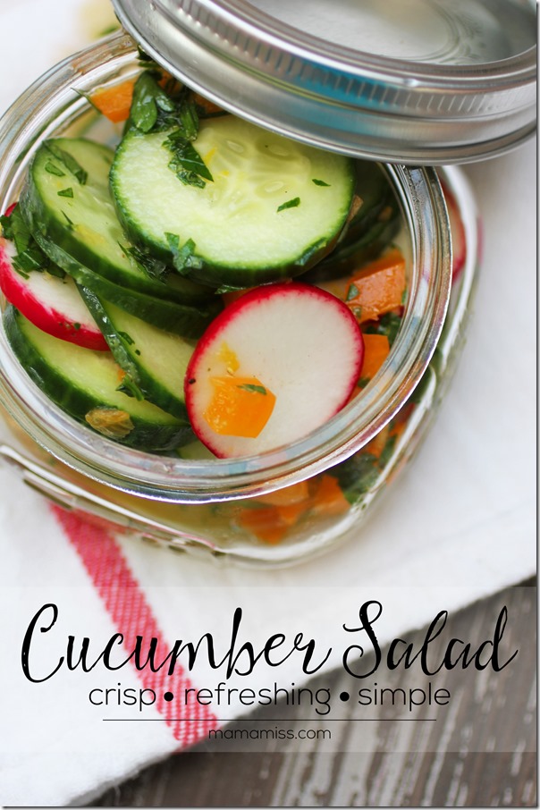 Cucumber Salad | @mamamissblog #salad #picnic #simplemeal