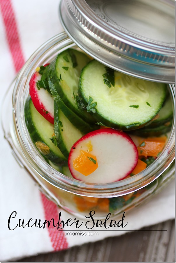 Cucumber Salad | @mamamissblog #salad #picnic #simplemeal