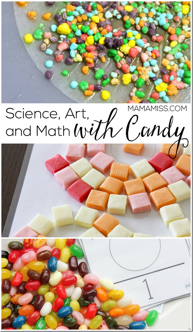 What to do with all that Halloween candy?!  Science, Art, and Math that's what!  Learning With Candy | @mamamissblog #halloween