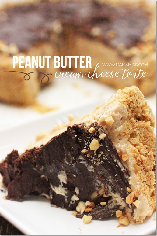 Peanut Butter Cream Cheese Torte - a yummy no-bake peanut butter confection | @mamamissblog #nobake #peanutbutter