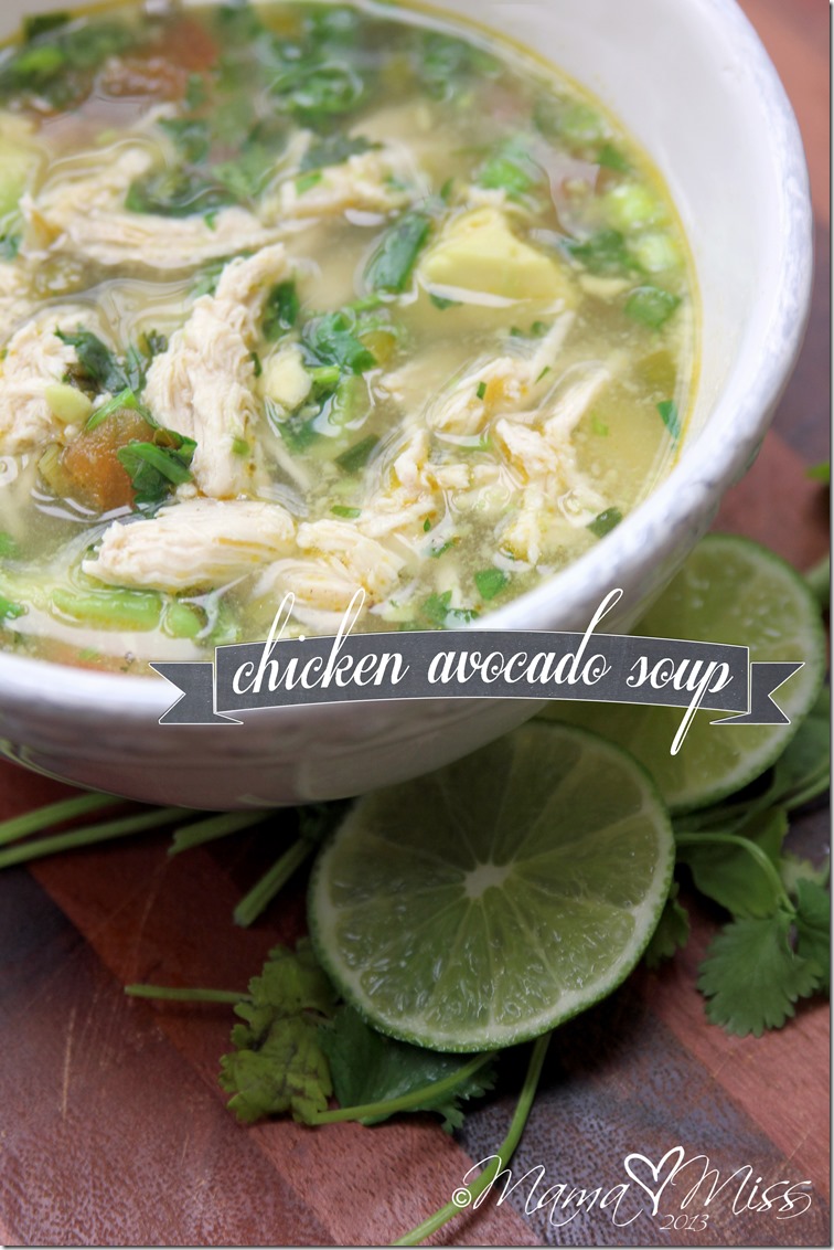 Chicken Avocado Soup - the perfect mouth-watering soup filled with avocados | @mamamissblog #avocadolove