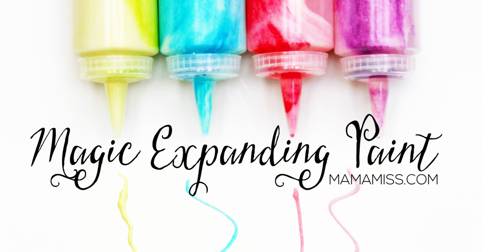 Magic Expanding Paint | @mamamissblog #screenfree #puffypaint