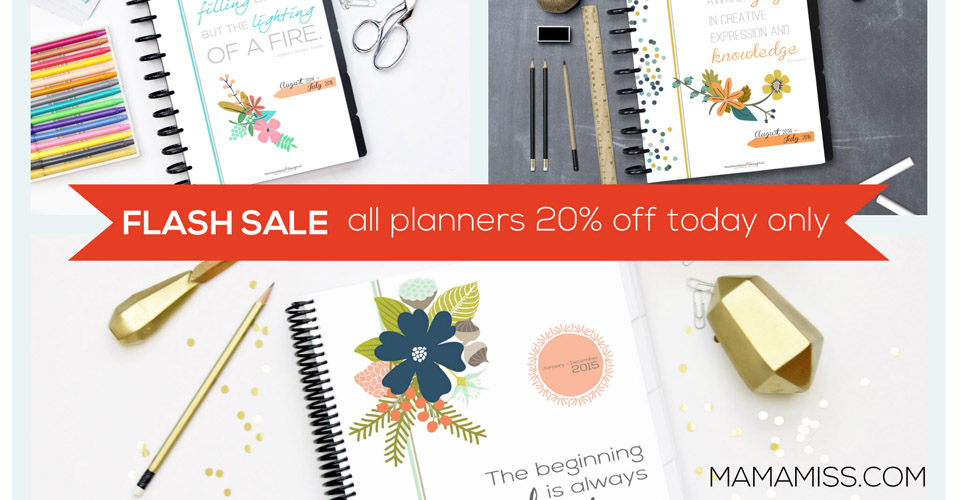 FLASH SALE – all Mama Miss planners! | @mamamissblog #shopsmall