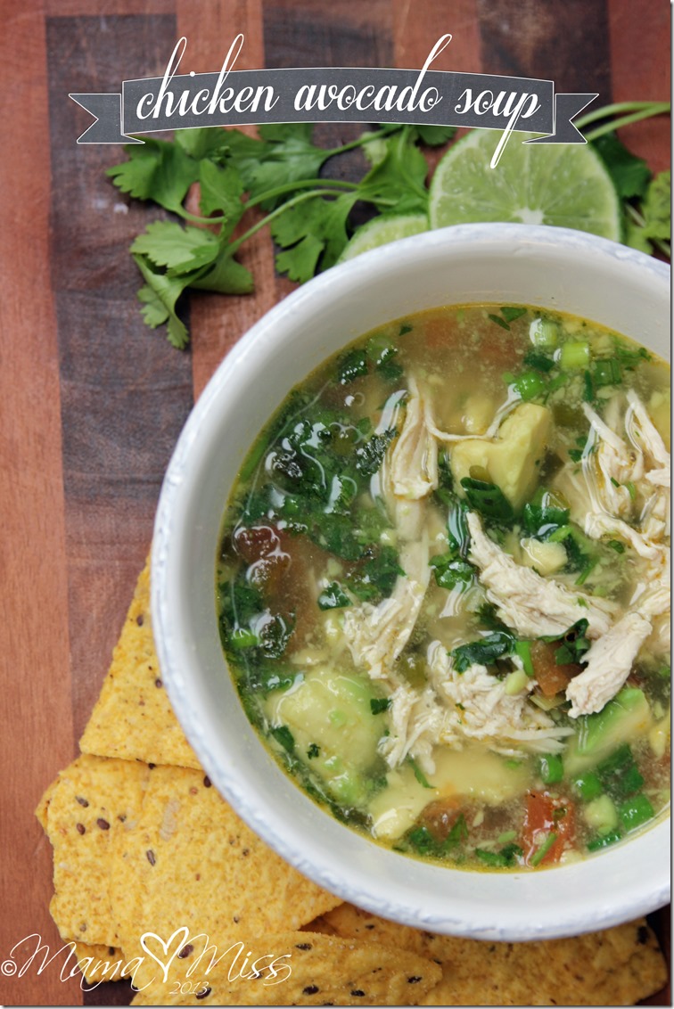 Chicken Avocado Soup - the perfect mouth-watering soup filled with avocados | @mamamissblog #avocadolove