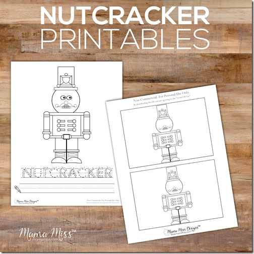 Celebrate the season with this SUPER SIMPLE Nutcracker & Ballerina kid-made craft with free printable | @mamamissblog  #nutcracker #freeprintable