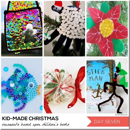 10 Days of a Kid-Made Christmas - featuring 70+ ornaments inspired by childrens books! | @mamamissblog #KidMadeChristmas #KidMadeOrnaments