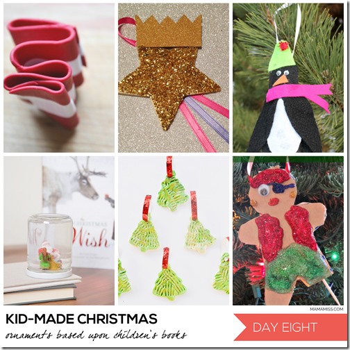 10 Days of a Kid-Made Christmas - featuring 70+ ornaments inspired by childrens books! | @mamamissblog #KidMadeChristmas #KidMadeOrnaments