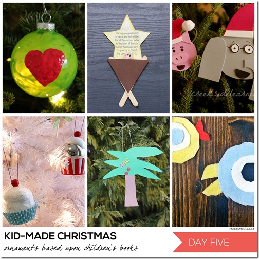 10 Days of a Kid-Made Christmas - featuring 70+ ornaments inspired by childrens books! | @mamamissblog #KidMadeChristmas #KidMadeOrnaments