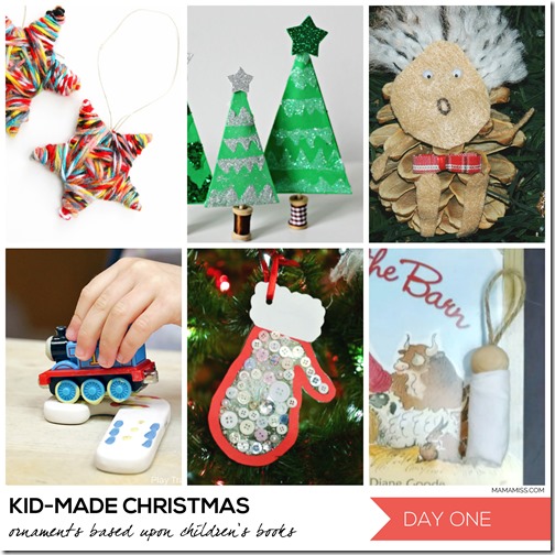 10 Days of a Kid-Made Christmas - featuring 70+ ornaments inspired by childrens books! | @mamamissblog #KidMadeChristmas #KidMadeOrnaments