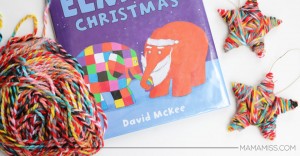 Elmer Ornament - part of 10 Days of a Kid-Made Christmas - featuring 70+ ornaments inspired by children's books! | @mamamissblog #KidMadeChristmas