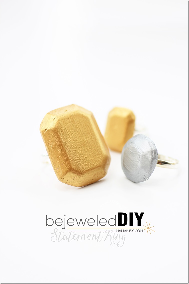 Bejeweled DIY Statement Ring - create your very own bling!  | @mamamissblog