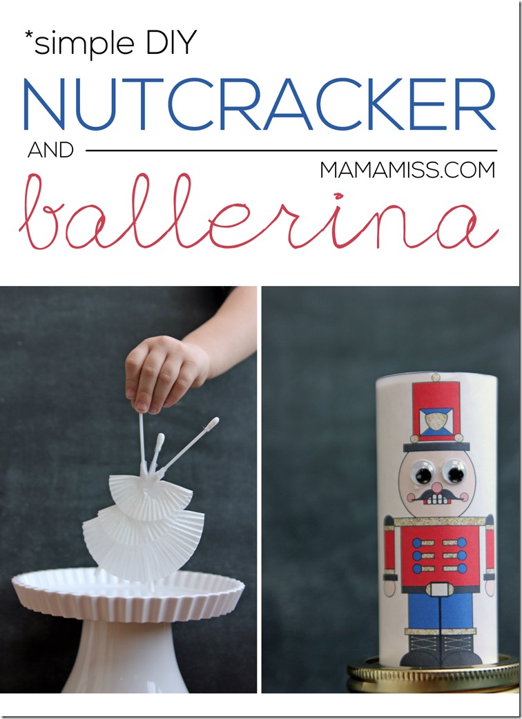 Celebrate the season with this SUPER SIMPLE Nutcracker & Ballerina kid-made craft with free printable | @mamamissblog  #nutcracker #freeprintable