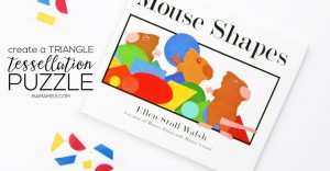 Inspired by Mouse Shapes - Create a Triangle Tessellation Puzzle | @mamamissblog ‪#‎vbcforkids‬ #bookactivities #freeprintable